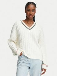 Robe di Kappa Sweter Vintage 64123FW Kremowy Regular Fit. Białe swetry damskie Robe di Kappa, m, bez wzorów, vintage, bez kołnierzyka, bez ramiączek, bez kaptura. Za 249.99 zł.