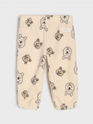 Spodnie polarowe Winnie the Pooh - beżowy. Brązowe spodenki niemowlęce Sinsay, bez wzorów, z jeansu. Za 19.99 zł.