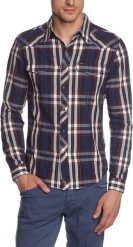 LEE WESTERN SHIRT NAVY L643PF35. Niebieskie koszule męskie Lee, l, bez wzorów, bez kołnierzyka, bez ramiączek. W wyprzedaży za 69.99 zł.