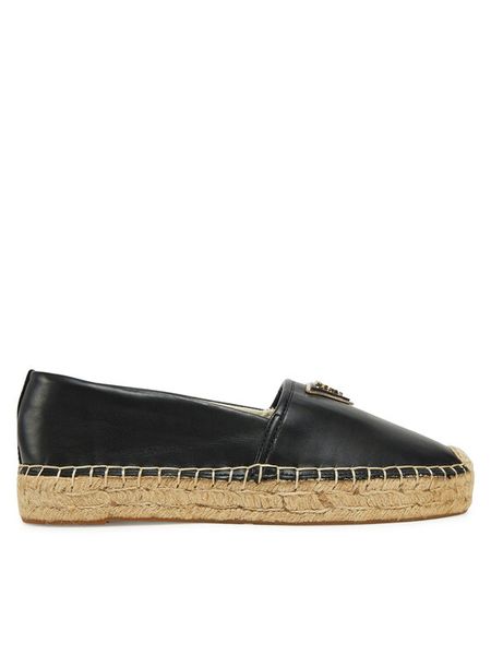 Guess Espadryle FLJLND LEA14 Czarny. Czarne espadryle damskie Guess, z aplikacjami, ze skóry, bez obcasa, bez zapięcia. Za 259.99 zł.