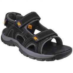 Buty do chodzenia męskie Caterpillar Giles. Czarne sandały męskie Caterpillar, z materiału, bez zapięcia. Za 433.00 zł.