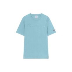 T-shirt męski Champion, 100% bawełna, krój Regular, jasnoniebieski. Niebieskie t-shirty męskie ЇDLO, m, bez wzorów, z bawełny, bez kołnierzyka. Za 94.99 zł.