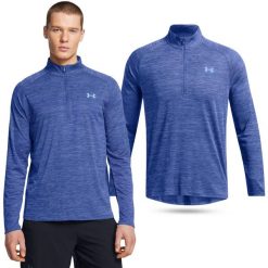 Koszulka męska treningowa Under Armour Tech z długim rękawem. Niebieskie bluzy męskie Under Armour, m, bez wzorów, bez kaptura. W wyprzedaży za 158.20 zł.