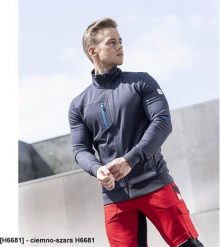 Ardon Stretchowa męska bluza ze stójką z technicznego materiału ARDONTOPLYRON nie elektryzuje się elementy odblaskowe ciemno-szara H6681 2XL. Szare bluzy męskie Ardon, m, bez wzorów, bez kaptura. Za 178.85 zł.