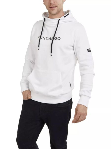 Bluza męska Fundango Hoover z kapturem. Białe bluzy męskie Fundango, m, bez wzorów, z bawełny, z kapturem, trekkingowe. Za 299.00 zł.