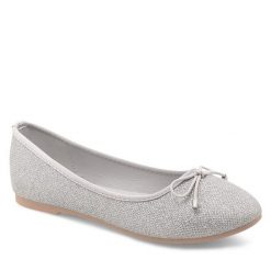 Baleriny Jenny Fairy. Szare baleriny damskie Jenny Fairy, bez wzorów, bez obcasa. Za 59.99 zł.