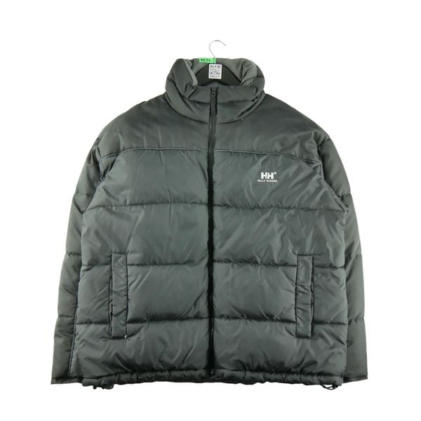 Second life - Męska czarna kurtka puchowa - Stan bardzo dobry. Czarne kurtki męskie Helly Hansen, m, bez wzorów, z materiału, eleganckie, bez kaptura. Za 253.76 zł.