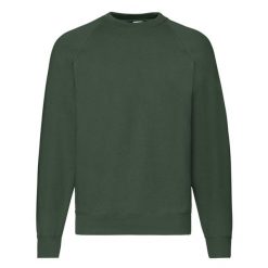 Klasyczna Bluza Raglanowa Unisex Dla Dorosłych. Czarne bluzy męskie Fruit of the Loom, l, bez wzorów, bez kaptura. Za 94.99 zł.