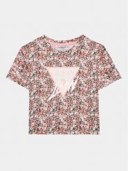 Guess T-Shirt J3YI17 K6YW3 Kolorowy Boxy Fit. T-shirty i topy dla dziewczynek Guess, z aplikacjami, z bawełny, bez ramiączek. Za 99.99 zł.