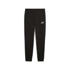 Męskie spodnie dresowe o wąskim kroju Essentials z logo No. 1 PUMA. Czarne eleganckie spodnie męskie Puma, m, bez wzorów, z bawełny. Za 201.30 zł.