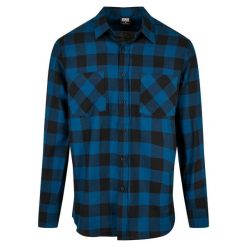 Koszula Urban Classics checked flanell (GT). Czarne koszule męskie Urban Classics, m, bez wzorów, eleganckie, bez kołnierzyka, bez ramiączek. Za 214.00 zł.