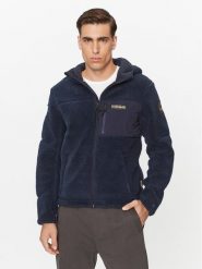 Napapijri Polar Yupik NP0A4GNS Granatowy Regular Fit. Niebieskie bluzy męskie Napapijri, m, bez wzorów, z polaru, bez kaptura. Za 879.99 zł.