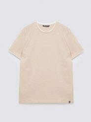 Koszulka męska w drobne paski beżowa Fredriser 801. Brązowe paski damskie Big Star, z aplikacjami, z dzianiny, retro. Za 99.99 zł.