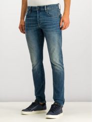 G-Star Raw Jeansy 3301 51001-8968-2965 Granatowy Slim Fit. Niebieskie jeansy męskie G-Star Raw, retro. Za 339.99 zł.