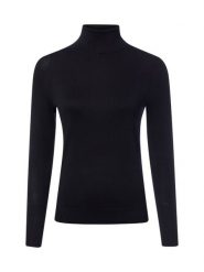 Marie Lund Sweter Kobiety drobna dzianina czarny, M. Czarne swetry damskie Marie Lund, m, bez wzorów, z dzianiny, eleganckie, bez kołnierzyka, bez ramiączek, bez kaptura. Za 179.95 zł.