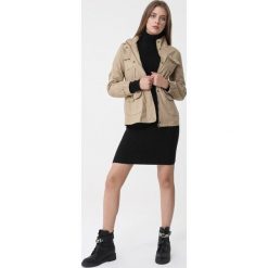 Beżowa Kurtka Trade. Brązowe kurtki damskie Born2be, na wiosnę, l, bez wzorów, bez kaptura. Za 119.99 zł.