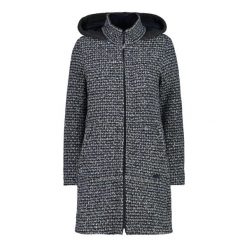 Płaszcz damski z kapturem CMP. Niebieskie płaszcze damskie CMP, na zimę, bez wzorów, z materiału, eleganckie, długie, z kapturem. Za 648.20 zł.