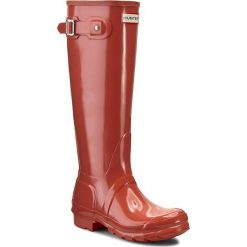 Kalosze HUNTER - Womens Org Tall WFT1000RGL Sunset. Brązowe kozaki damskie Hunter, z kauczuku. W wyprzedaży za 349.00 zł.
