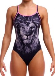 Strój kąpielowy jednoczęściowy FUNKITA Power Shift - Diamond Back. Brązowe kostiumy jednoczęściowe damskie FUNKITA, l, bez wzorów, z elastanu, sportowe, do pływania. Za 315.70 zł.