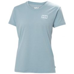 Koszulka damska Helly Hansen Skog Graphic. Niebieskie koszulki sportowe damskie Helly Hansen, bez wzorów, bez kołnierzyka, bez ramiączek, trekkingowe. Za 274.00 zł.