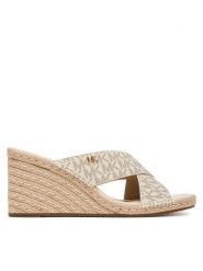 MICHAEL Michael Kors Espadryle Kenzie 40R6KZMS1B Kremowy. Białe espadryle damskie MICHAEL Michael Kors, bez wzorów, ze skóry, bez obcasa. Za 589.99 zł.