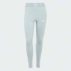 Legginsy Techfit Stash Pocket Full-Length. Zielone legginsy damskie Adidas, bez wzorów, z materiału, techfit (adidas). Za 199.00 zł.