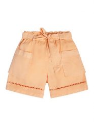 Guess Szorty materiałowe J3GD03 WE8R0 Pomarańczowy Relaxed Fit. Brązowe spodenki dla dziewczynek Guess, z aplikacjami, z lyocellu. Za 179.99 zł.