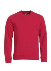 Clique Classic Roundneck bluza z okrągłym dekoltem z ukrytą kieszenią na zamek. Czerwone bluzy męskie CLIQUE, s, bez wzorów, z bawełny, bez kaptura. Za 190.50 zł.