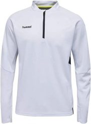 Bluza męska 802 hummel Tech Move 1/2 zamek. Białe bluzy męskie Hummel, m, bez wzorów, z elastanu, bez kaptura. Za 210.99 zł.