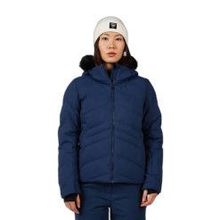 Damska kurtka narciarska Rossignol Staci. Niebieskie kurtki snowboardowe damskie Rossignol, bez wzorów, bez kaptura, narciarskie. Za 1,436.00 zł.