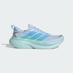 BUTY DO BIEGANIA SUPERNOVA GLIDE. Niebieskie obuwie sportowe damskie Adidas, bez wzorów, z gumy, do biegania. Za 569.00 zł.