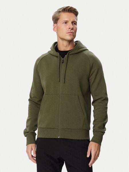 BOSS Bluza Saggy 50565305 Khaki Regular Fit. Brązowe bluzy męskie Boss, l, bez wzorów, z bawełny, bez kaptura. Za 749.99 zł.