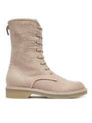 Max Mara Trzewiki Bakerzip 2524796092600 Beżowy. Brązowe botki damskie Max Mara, z wełny, bez obcasa, na płaskiej podeszwie, bez zapięcia. Za 2,879.00 zł.