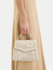 Nine West Torebka CEO-Wall Street Glow-KY318 Beżowy. Brązowe torebki do ręki damskie Nine West, bez wzorów, z materiału, street, bez dodatków. Za 249.99 zł.