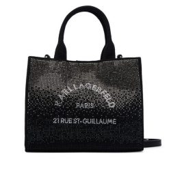 Torebka KARL LAGERFELD. Czarne torebki do ręki damskie KARL LAGERFELD, bez wzorów, klasyczne, bez dodatków. Za 549.99 zł.