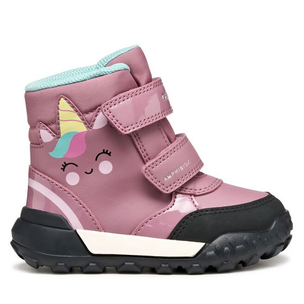 Śniegowce Geox. Czerwone śniegowce dziewczęce Geox, bez zapięcia. Za 239.99 zł.