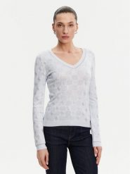 Guess Sweter W5GR07 Z3D60 Niebieski Regular Fit. Niebieskie swetry damskie Guess, s, z aplikacjami, z wiskozy, bez kołnierzyka, bez ramiączek, bez kaptura. Za 279.99 zł.