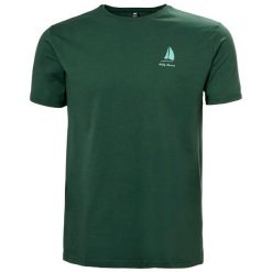 Koszulka męska Helly Hansen Shoreline 3.0. Zielone koszulki sportowe męskie Helly Hansen, l, bez wzorów, z tkaniny, bez kołnierzyka, bez ramiączek, na fitness i siłownię. Za 167.20 zł.