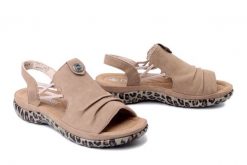 RIEKER 64871-20 brown, sandały damskie. Brązowe sandały damskie Rieker, bez wzorów, bez obcasa, bez zapięcia. Za 329.90 zł.