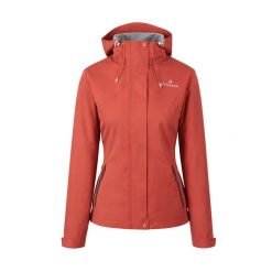 Kurtka Membranowa Damska ESSENCE STX CP. Czerwone kurtki damskie Bergson, bez wzorów, bez kaptura, trekkingowe. Za 479.00 zł.