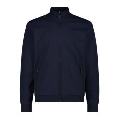 Bluza z pełnym zamkiem błyskawicznym CMP. Niebieskie bluzy męskie CMP, bez wzorów, z materiału, bez kaptura. Za 247.85 zł.