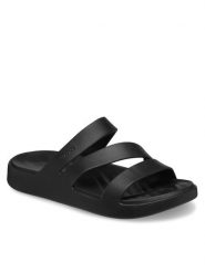 Crocs Klapki Getaway Strappy Sandal W 209587 Czarny. Czarne klapki damskie Crocs, bez wzorów, z tworzywa sztucznego, bez obcasa. Za 129.99 zł.