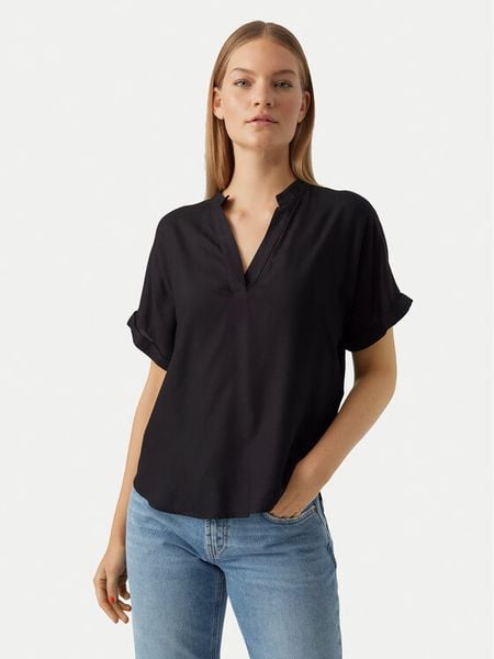 Vero Moda Bluzka Beauty 10279697 Czarny Regular Fit. Czarne bluzki damskie Vero Moda, s, bez wzorów, z wiskozy, bez kołnierzyka, bez ramiączek. Za 83.99 zł.