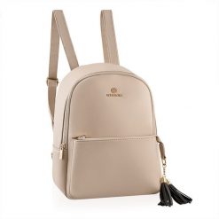 Plecak damski MILEY bezowy. Brązowe plecaki damskie Betlewski, bez wzorów, ze skóry ekologicznej. Za 159.99 zł.