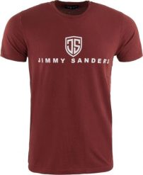 T-shirt męski Jimmy Sanders Vandigo Bordeaux - bordowy. Czerwone t-shirty męskie Erima, na jesień, m, bez wzorów, z bawełny, eleganckie, bez kołnierzyka. Za 49.28 zł.