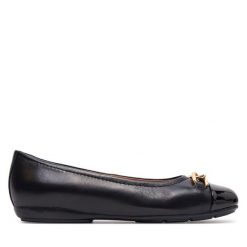 Baleriny Geox. Brązowe baleriny damskie Geox, bez wzorów, bez obcasa. Za 449.99 zł.