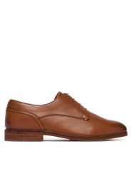 Tommy Hilfiger Półbuty Hilfiger Leather Dress Shoe FM0FM05777 Brązowy. Brązowe eleganckie półbuty Tommy Hilfiger, ze skóry, wizytowe, bez zapięcia. Za 649.99 zł.