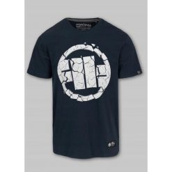 Pitbull T-shirt bawełniany, klasyczny model Scratch niebieski. Niebieskie koszulki sportowe męskie PITBULL, bez wzorów, z bawełny, bez kołnierzyka, bez ramiączek. Za 69.99 zł.