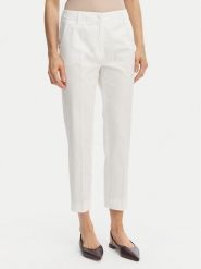 Weekend Max Mara Spodnie materiałowe Cecco 2615131082 Biały Regular Fit. Białe spodnie materiałowe damskie Weekend Max Mara, bez wzorów, z bawełny. Za 789.99 zł.