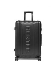 Hunter Walizka średnia CEO-HUNTER-M-001-08-BLACK Czarny. Czarne walizki męskie Hunter, bez wzorów, z tworzywa sztucznego, średnie. Za 359.99 zł.